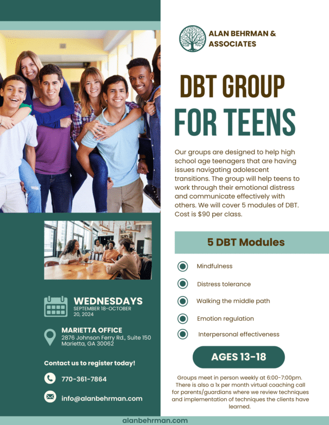 Alan Behrman & Associates Fall DBT Group for Teens